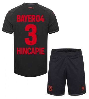 Bayer Leverkusen Piero Hincapie #3 Hjemmebanesæt Børn 2023-24 Kort ærmer (+ korte bukser)